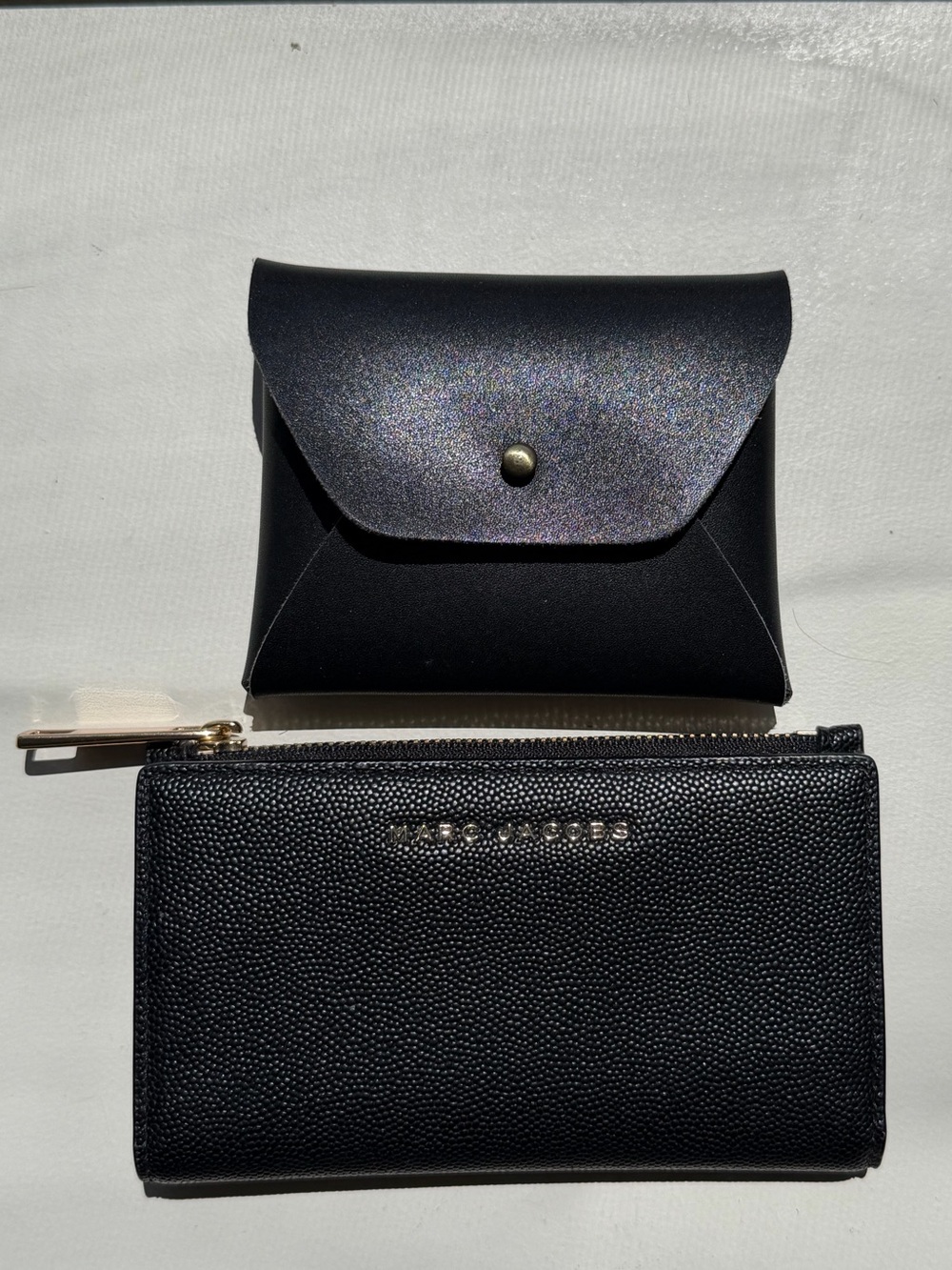 Marc Jacobs Black Leather Zip Wallet and SAMARA Card Holder